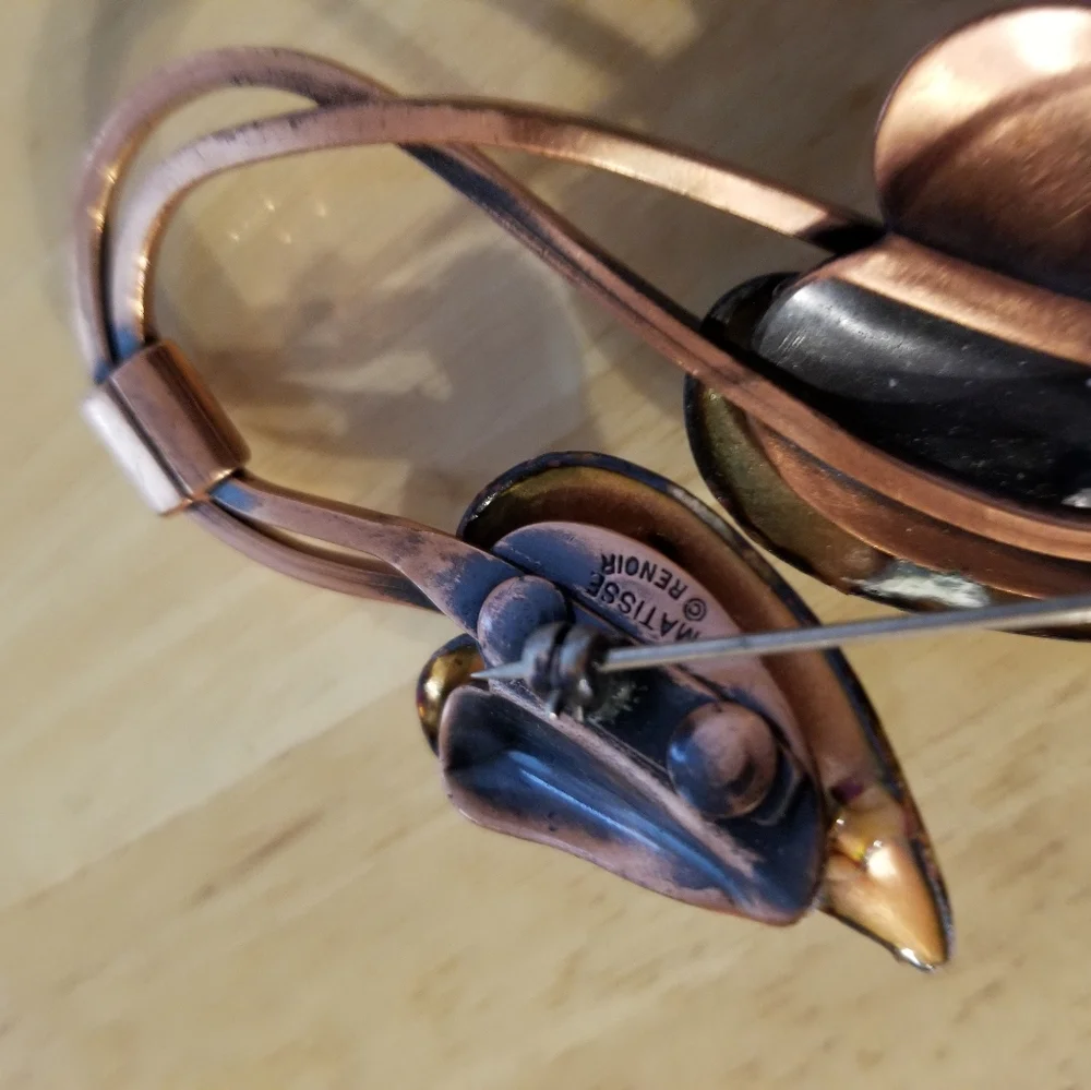 Matisse Renior Vintage Copper Pin / Brooch